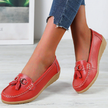 FJØRNA women's orthopedic loafers with non-slip waterproof soles, stylish leather shoes for comfort and stability.