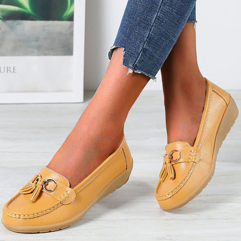 FJØRNA women's orthopedic loafers with non-slip waterproof soles, featuring comfortable slip-on design and supportive fit.