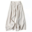 FJØRNA women's lightweight summer trousers with wide legs, high waist, and front pockets, perfect for casual warm-weather wear.