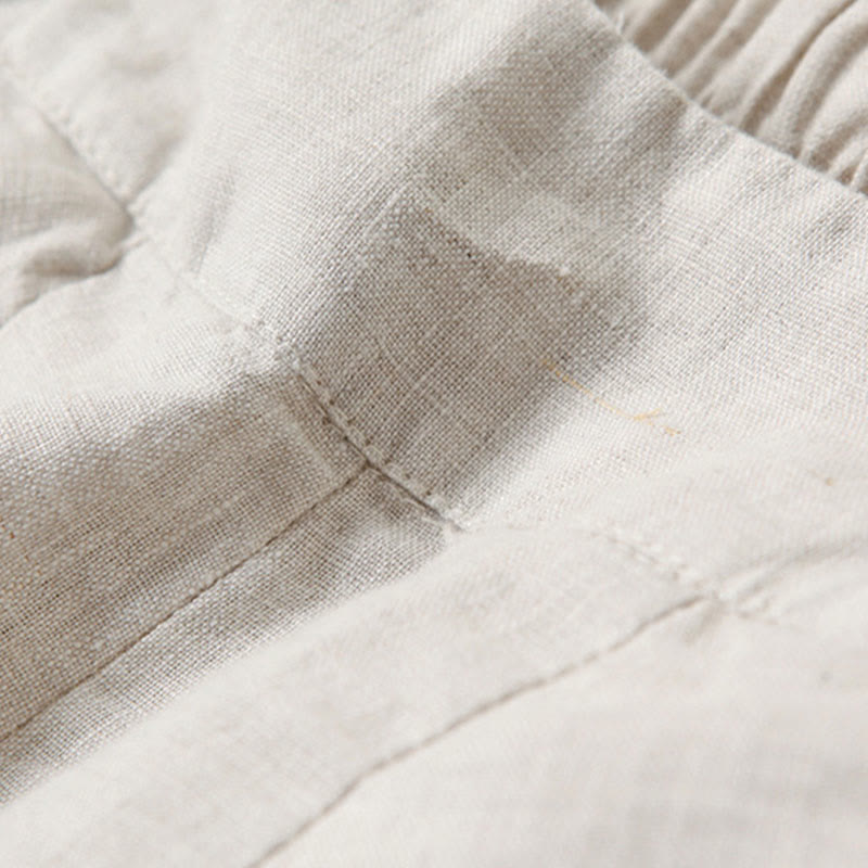 Women’s lightweight summer trousers by FJØRNA with wide legs, high waist, and side pockets, perfect for casual warm-weather wear.