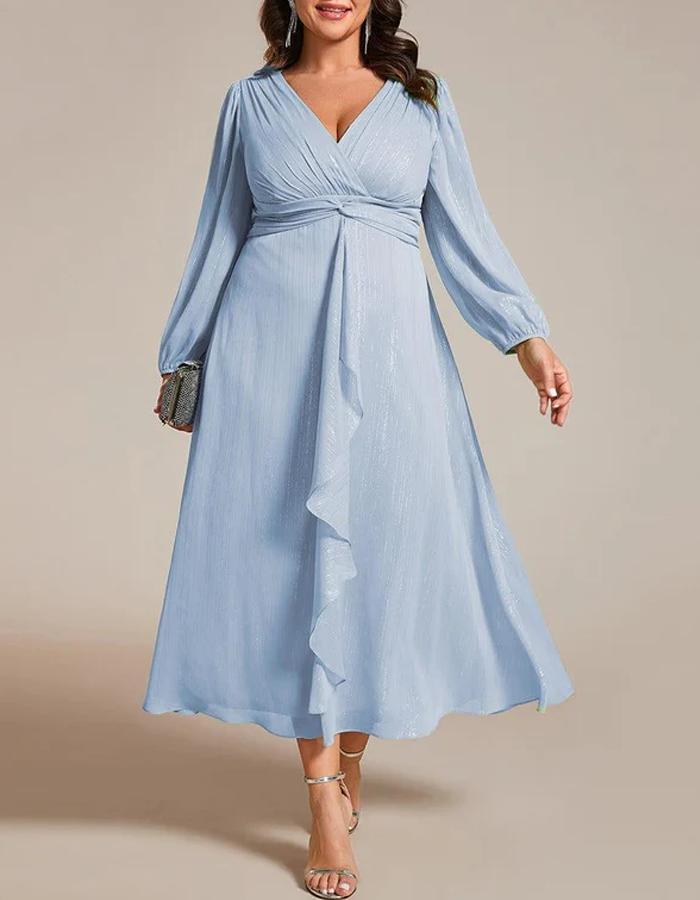 FJØRNA women's two-piece midi dress set with stylish, flowing fabric and elegant design, perfect for casual or semi-formal occasions.