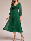FJØRNA women’s midi dress two-piece set, stylish and comfortable, featuring a flowy dress and matching top for elegant everyday wear.