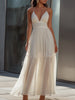 FJØRNA spaghetti-strap pleated flowing maxi dress, summer dress with a breezy, elegant design and lightweight fabric.