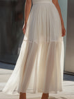 FJØRNA spaghetti-strap pleated flowing maxi dress, summer dress with a lightweight, elegant design perfect for warm weather.