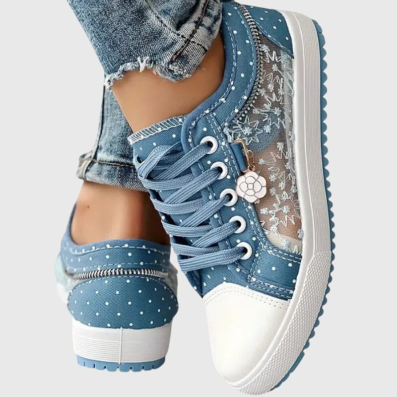 FJØRNA women's orthopedic sneakers with breathable mesh upper and cushioned insole for comfortable support and style.