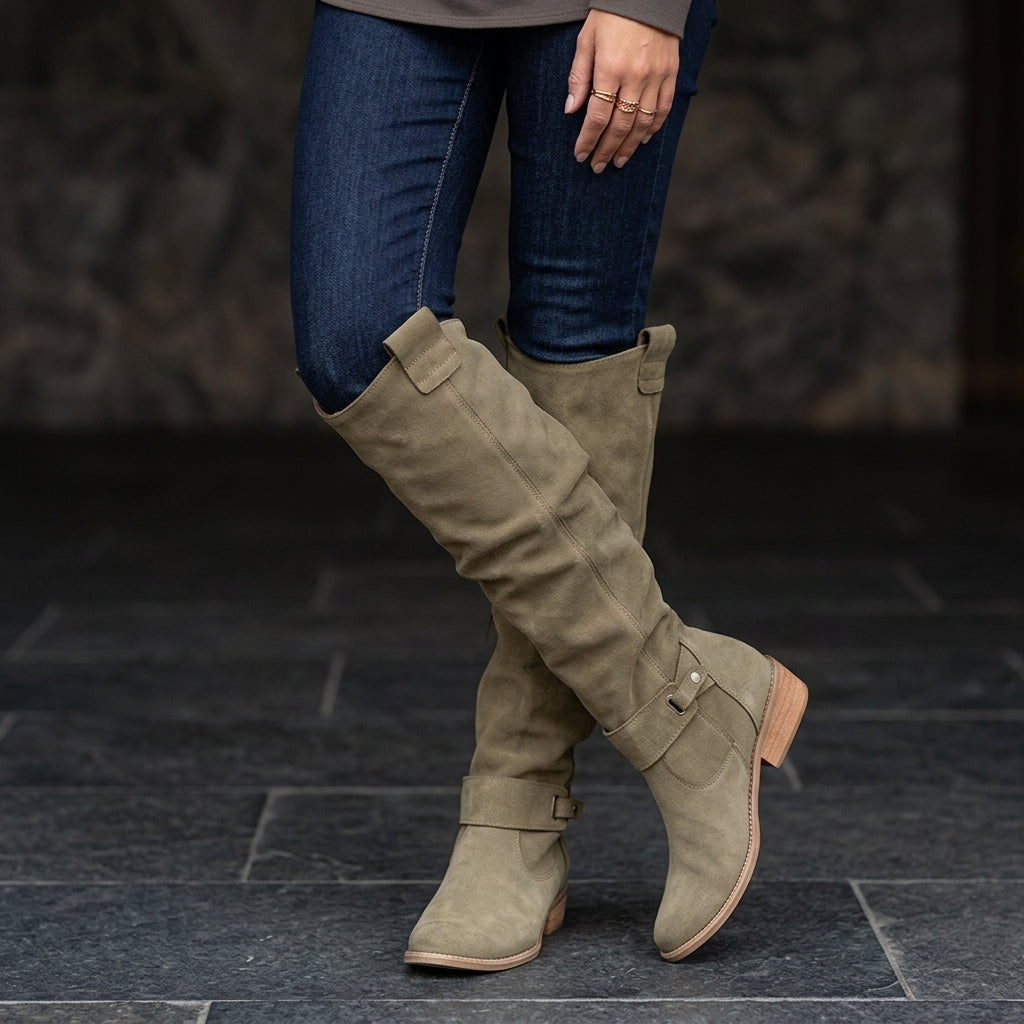 Slouchy Knee-High Suede Boots for Women | Beaulieu