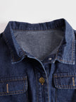 Dark blue denim sleeveless balloon jumpsuit with multiple pockets, designed for women, by FJØRNA.