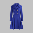 Double-Breasted Coat Women Long Sleeve Tailored Button Front