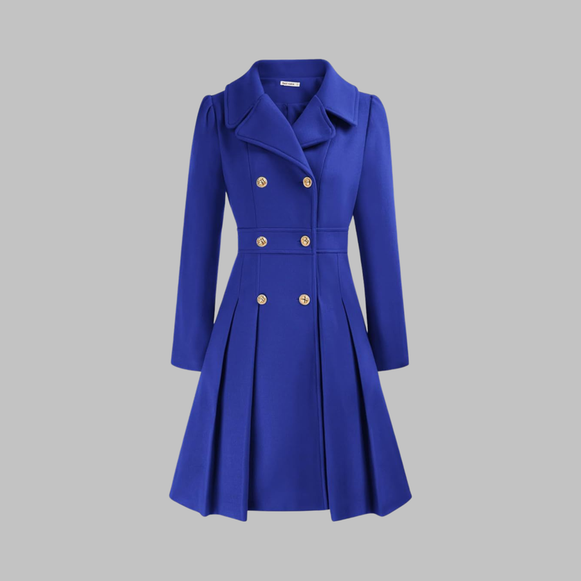 Double-Breasted Coat Women Long Sleeve Tailored Button Front