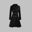 Double-Breasted Coat Women Long Sleeve Tailored Button Front