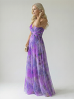 Flowy sleeveless summer maxi dress for women by FJØRNA, featuring a lightweight, breezy design perfect for warm weather.