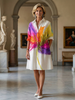 FJØRNA women's summer floral dress with pockets, casual flowy design, perfect for warm weather, featuring a relaxed fit.