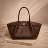 FJØRNA vegan leather medium waterproof work tote bag with sturdy handles and spacious interior for daily organization.