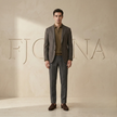 FJØRNA men's leather penny loafers, classic slip-on shoes with smooth brown leather and stylish design, perfect for casual or formal wear.