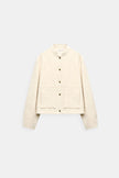 Bomber Jacket Women Stand Collar Button Pockets Recycled Polyester