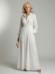 FJØRNA women's summer maxi dress with pockets, casual style, sleeveless, flowy fabric, perfect for warm weather.
