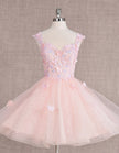 Mint green FJØRNA sleeveless tulle cocktail dress for women, featuring a flowy, elegant design perfect for special occasions.