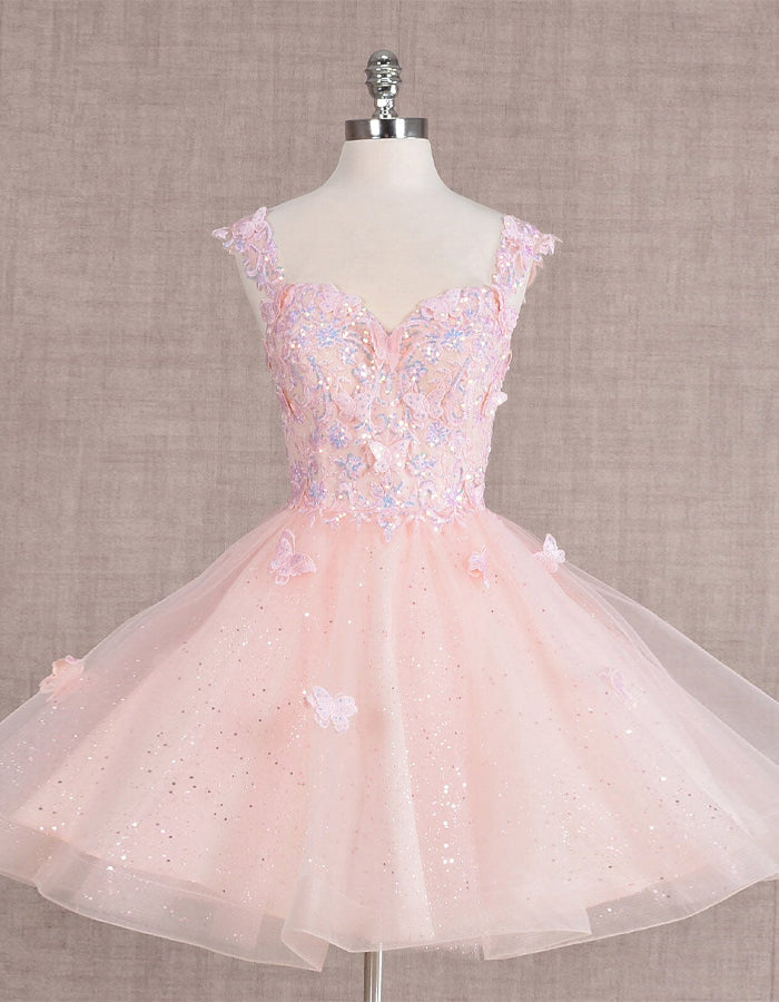 Mint green FJØRNA sleeveless tulle cocktail dress for women, featuring a flowy, elegant design perfect for special occasions.