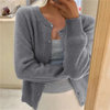 Button Up Cardigan Round Neck Knit Cardigan Sweater | Delphina