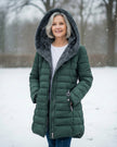 Danique | Women's Longline Hooded Fleece-Lined Winter Puffer Coat