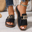 FJØRNA women's orthopedic wedge sandals with supportive straps and cushioned soles, designed for comfort and style.