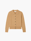 Cardigan Women Wool Polo Collar Button Old Money
