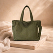 Large FJØRNA corduroy tote bag for women, everyday shoulder bag with spacious interior and durable corduroy fabric.