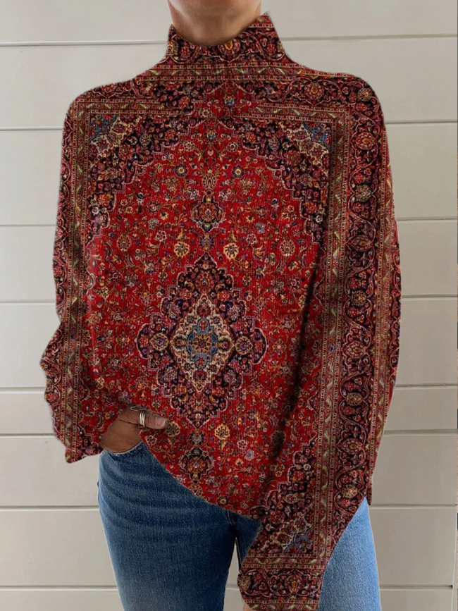 Lydia | Women's Vintage Ribbed Turtleneck Sweater Pullover with Knit Classic for Layering