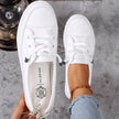 FJØRNA women's orthopedic sneakers with leather and mesh upper, featuring supportive soles and casual style for comfortable walking.