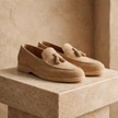 FJØRNA men's casual suede lace-up shoes with a sleek, stylish design suitable for smart casual outfits.