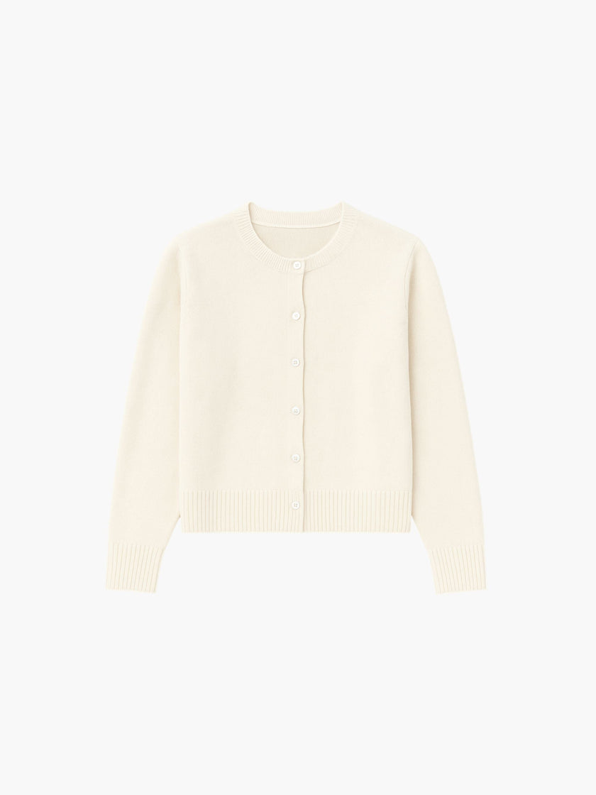 Cardigan Women Short Tailored Button Knit Old Money