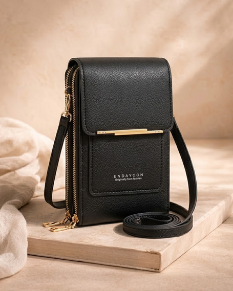 FJØRNA anti-theft crossbody bag for women with compact design, travel shoulder bag featuring secure zippered compartments and adjustable strap.