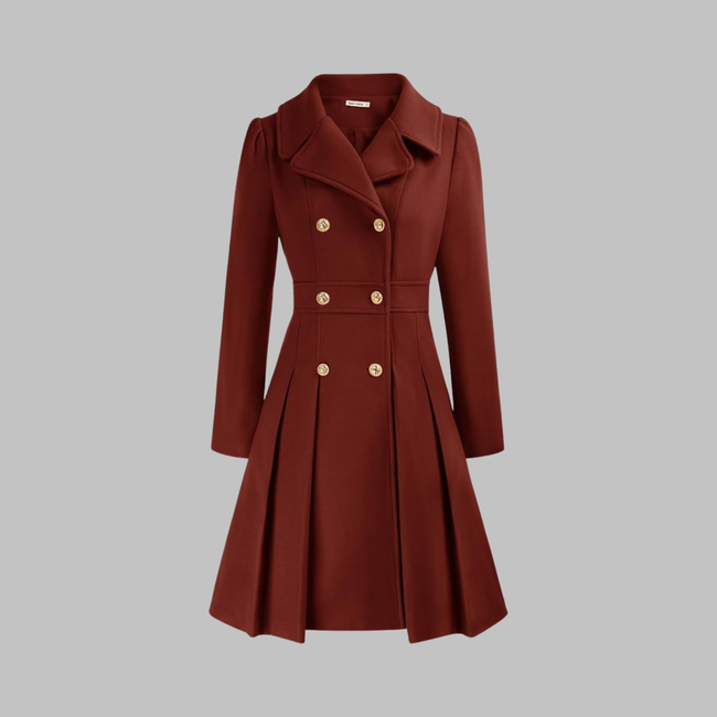 Ivy | Long Double-Breasted Coat for Women