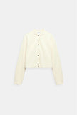 Bomber Jacket Women Wool Blend Short Recycled