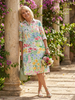 FJØRNA women's summer floral dress with pockets, lightweight casual dress perfect for warm weather and everyday wear.