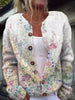 Lila | Women's Cozy Floral Print Open-Front Cardigan with Elegant for Casual