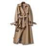 Trench Coat Adjustable Waist Classic Belted Long Coat | Wende