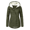 Elin | Women's Wool Hooded Buckle Fleece Jacket with Pockets