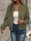 Birgit | Women's Quilted Crew-Neck Long-Sleeve Zip Bomber Jacket