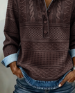 Dolores | Women's Elegant Button-Front Sweatshirt Pullover