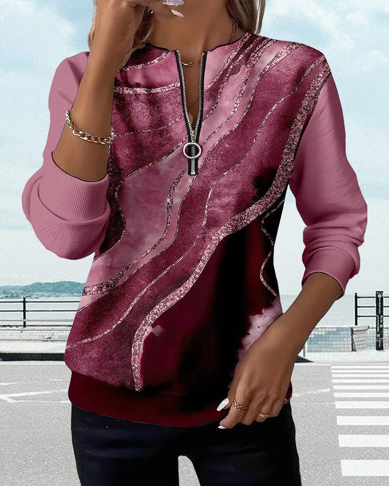 Half-Zip | Women's Vintage Zip-Up Sweatshirt Pullover