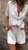 FJØRNA lightweight summer two-piece set for women, breathable and flowy, includes crop top and matching skirt or shorts.