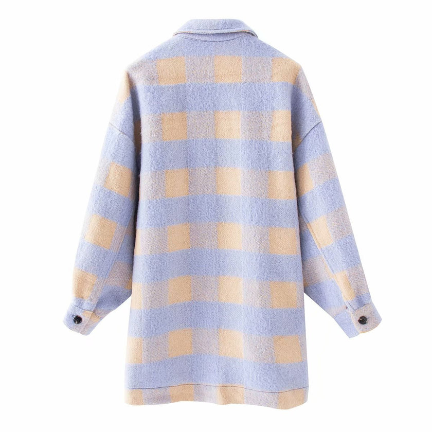 Shirt Jacket Women Relaxed Fit Button Front Drop Shoulder