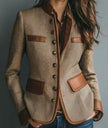 Emilia | Women's Tailored Knit Button-Front Jacket Coat