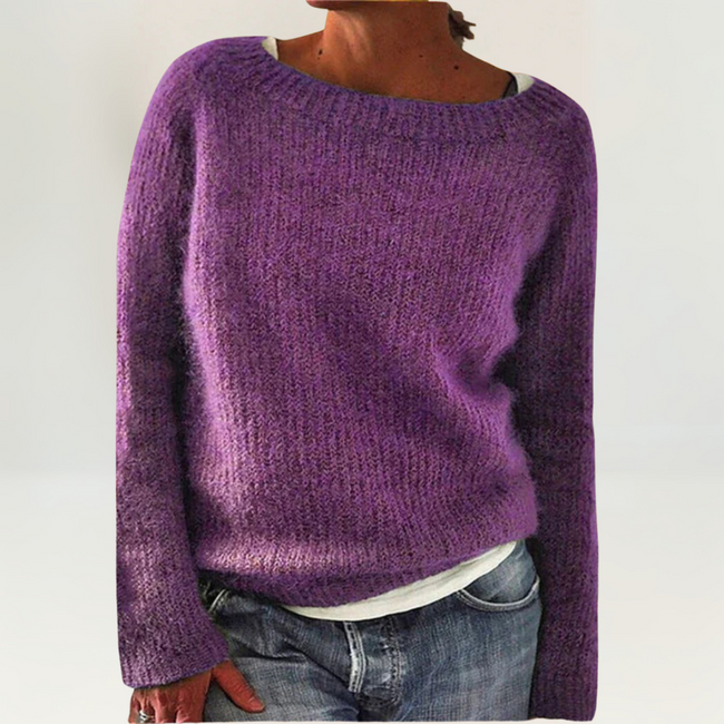 Suzy | Women's Cozy Sweater Pullover with Wrap Soft Knit for Everyday