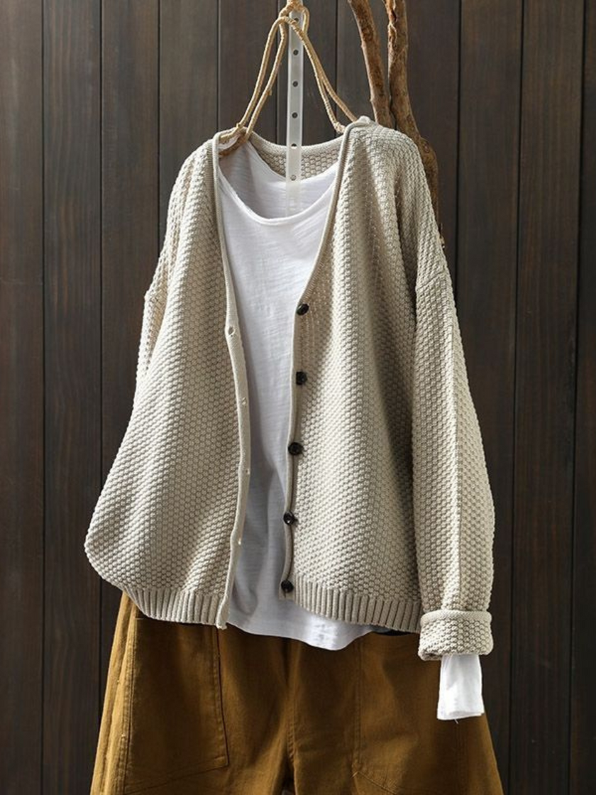 Amoria | Women's Versatile Knit V-Neck Cardigan Sweater