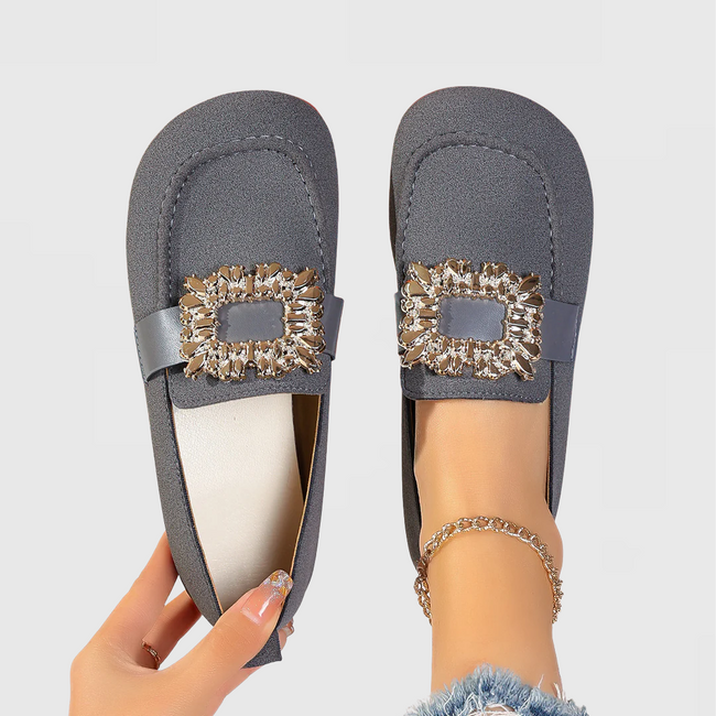 FJØRNA women's orthopedic loafers with cushioned arch support and slip-on design, showcasing comfortable, stylish footwear for women.