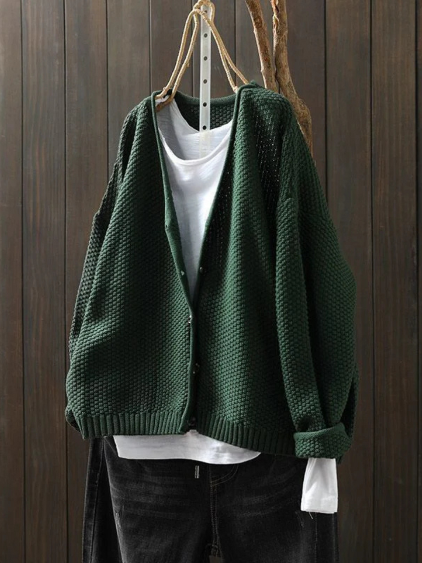 Amoria | Women's Versatile Knit V-Neck Cardigan Sweater