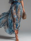FJØRNA chiffon off-shoulder maxi dress, elegant evening dress with flowing fabric and off-shoulder neckline, full-length style.