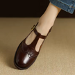 Nadine | Women's Leather Block-Heel Heeled Mary Jane Shoes